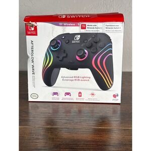 PDP Afterglow Wave Wireless Controller Nintendo Switch Black RGB 500-201-NA-BK